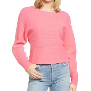 Leith Pink Knitted Long Sleeveed Sweater Size Small NEW